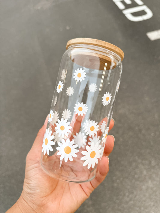 Floral Glass Cup