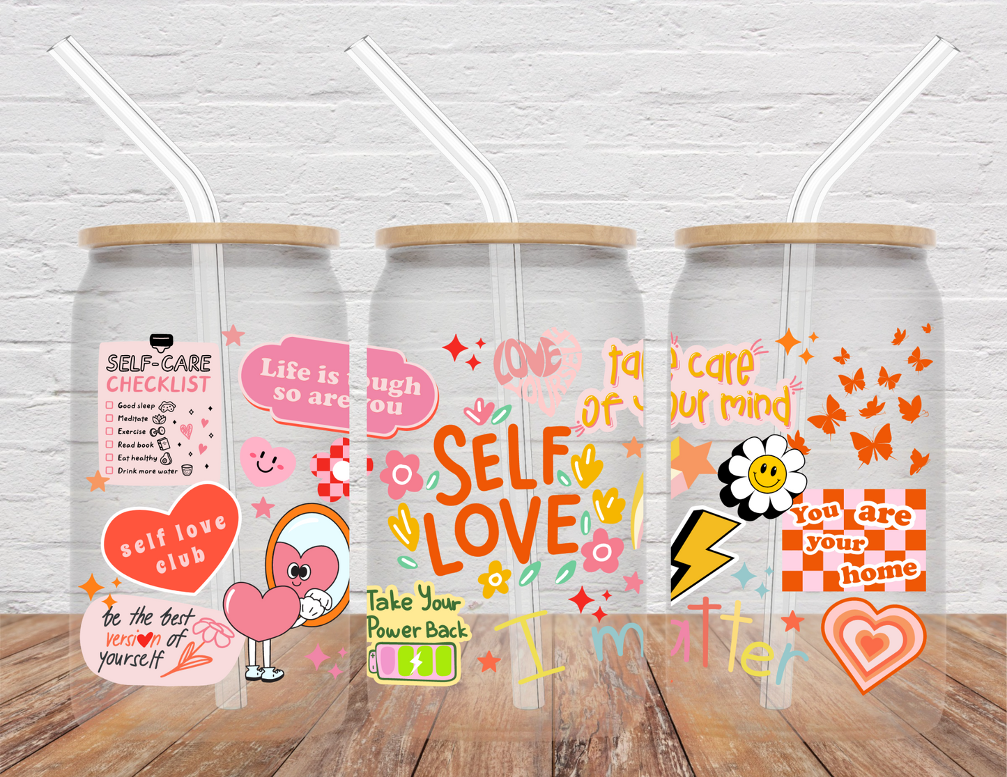 Self Love UV DTF Cup Wrap